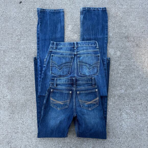 Wrangler 20X Boys Boot Cut Jeans 12S and 14S? TWO PAIRS - READ PLAY QUALITY - Picture 1 of 6